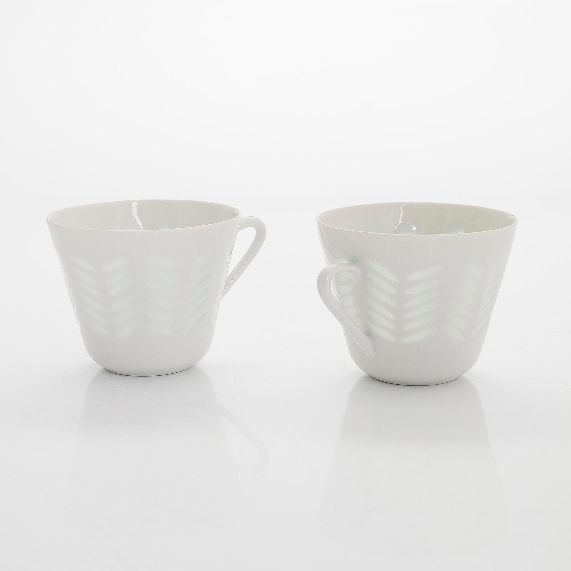 Friedl Holzer-Kjellberg, A 45-piece porcelain coffee service, signed under glaze F.H.Kj Arabia Finland.