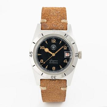 Corona Suiza, Gorgona, "Skin Diver", "Radium Dial", wristwatch, 36 mm.