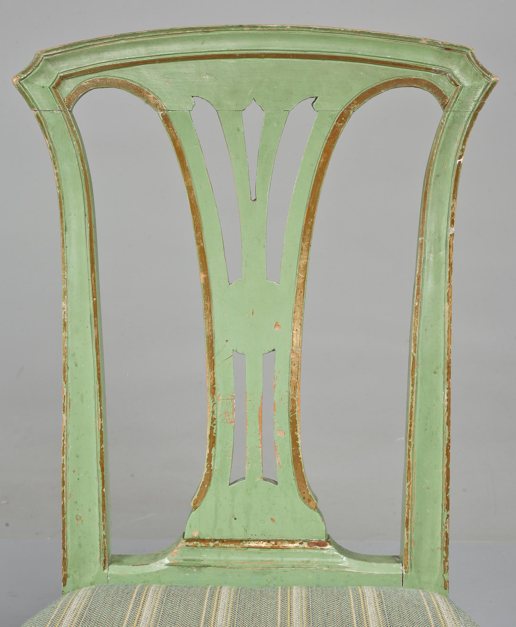 STOLAR, 2 st, gustaviansk modell, 1800-tal.