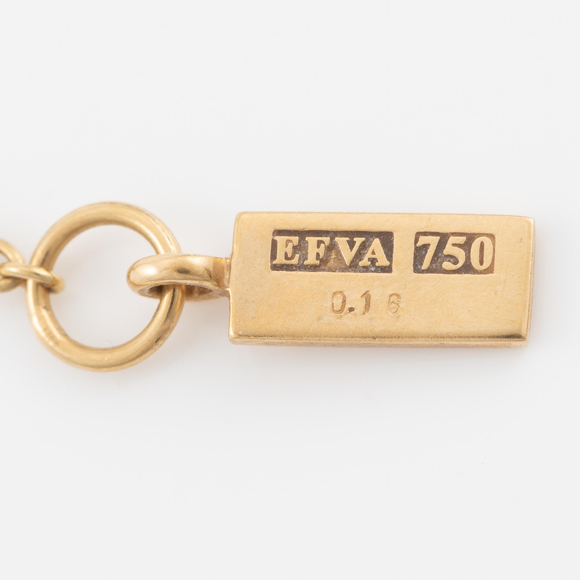 Efva Attling, Necklace, 18K gold with brilliant-cut diamonds.