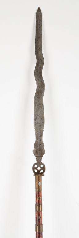 STÅNGVAPEN, orientaliskt, 1800/1900-tal.