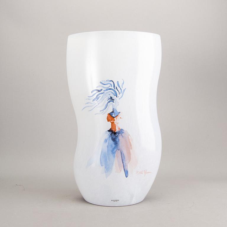 Kjell Engman, vase signed, Kosta Boda.