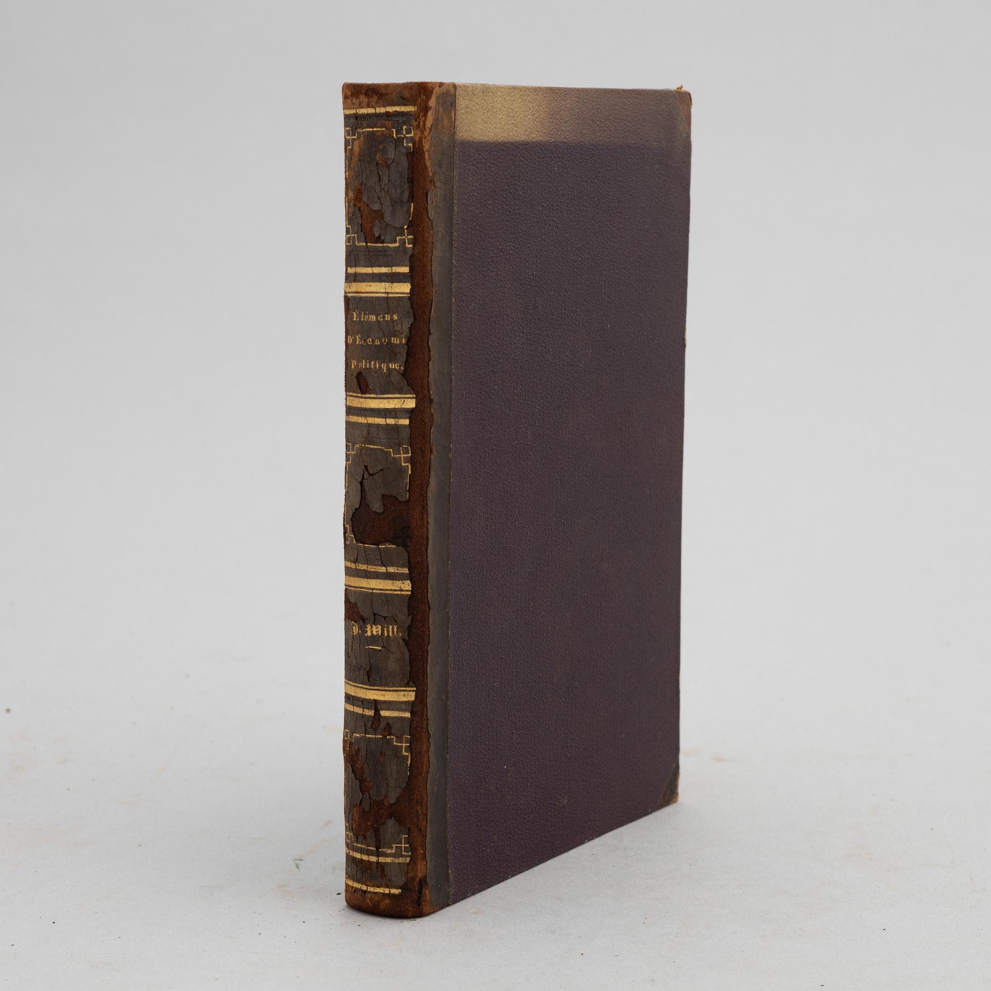 J. S. Mill: Élémens d'économie politique, 1823.