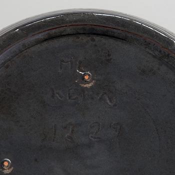 Marita Lybeck, A redclay bowl and plate, signed ML.
