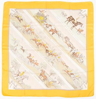 Hermès, a 'Sportsmen' silk scarf.
