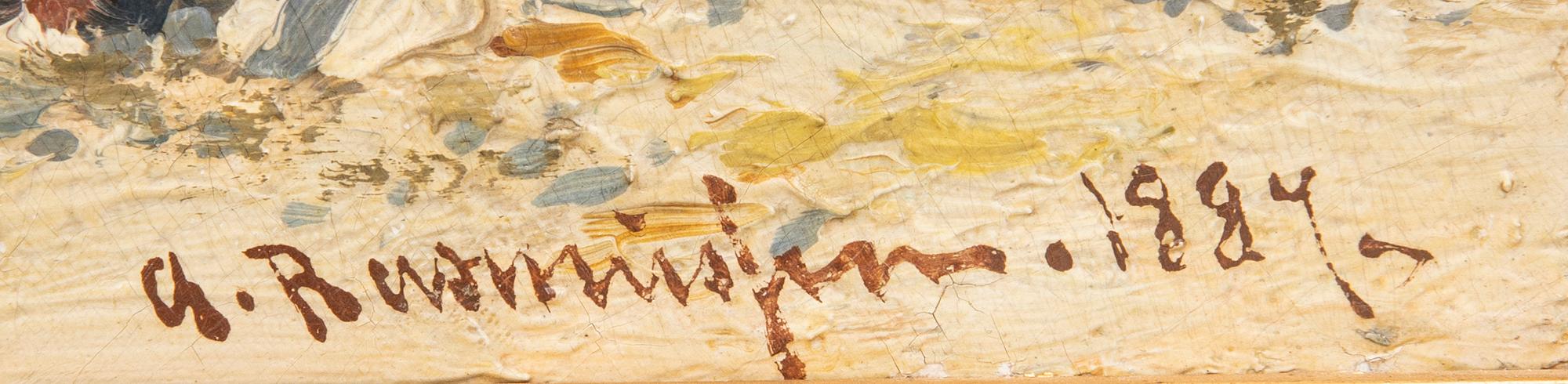 Georg Anton Rasmussen, olja på duk, signerad 1887,