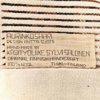 Riitta Suomi, rya, for Sylvi Salonen Oy. Approximately 162 x 110 cm.