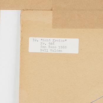 NELL WALDEN, watercolour/mixed media on paper, signed and dated -68.