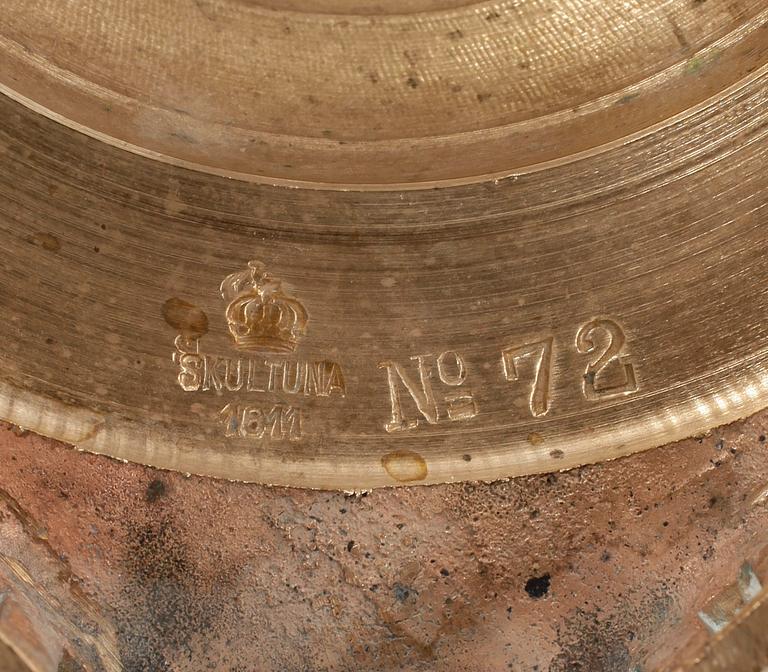 LJUSSTAKAR, 1 par, mässing, Skultuna, nr 72. 1900-tal.
