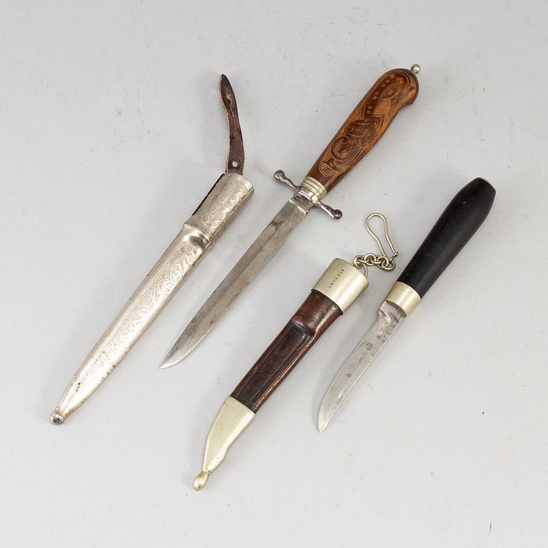 Two knives, P Holmberg and Fiskars, first half of the 20th century.