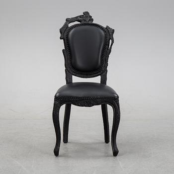 Maarten Baas, a promotional "Smoke dining chair" for Moooi,  after 2002.