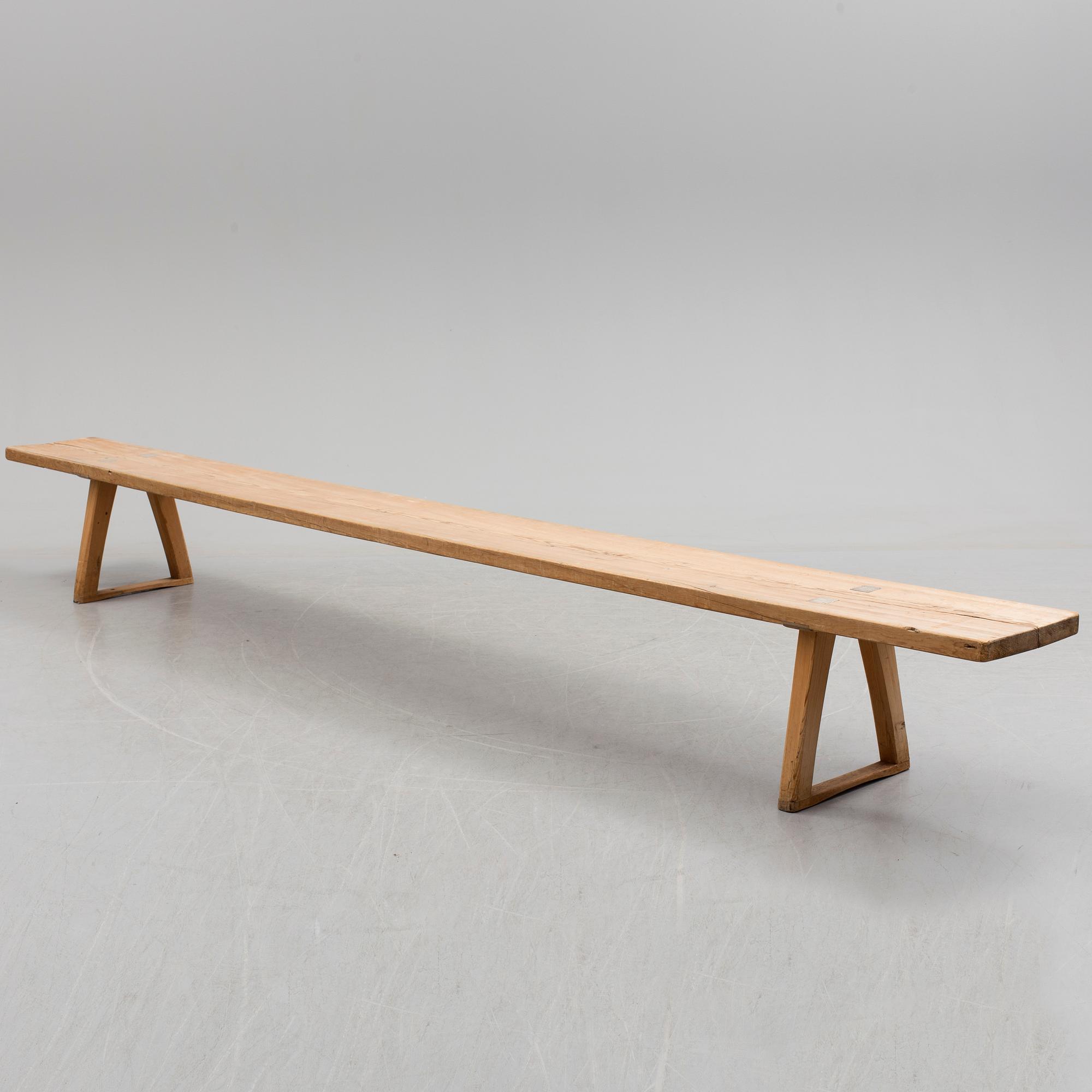 a swedish wooden bench from the 19th century.