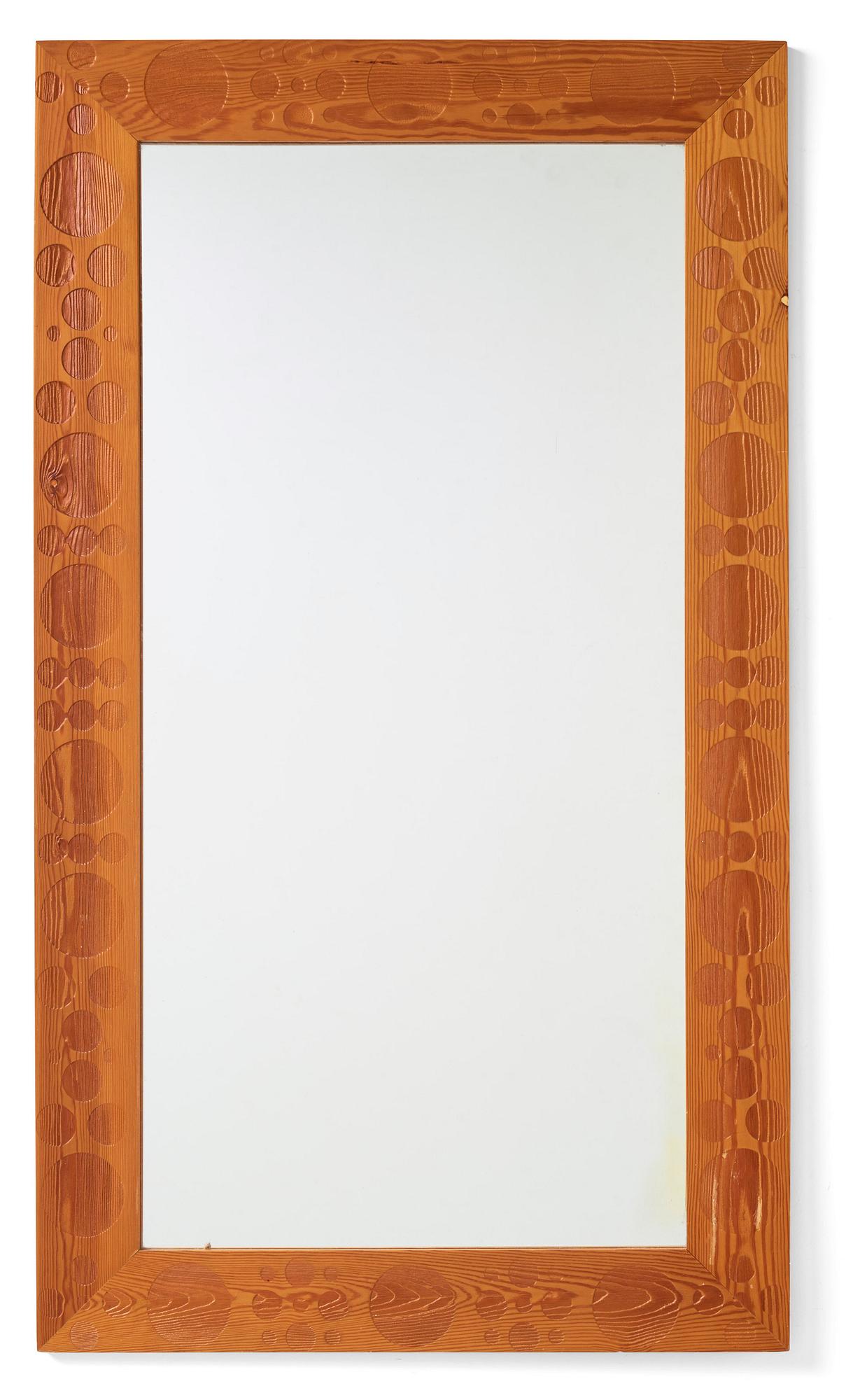 Erik Höglund, a mirror, Eriksmåla Glas, Sweden 1960-70s.
