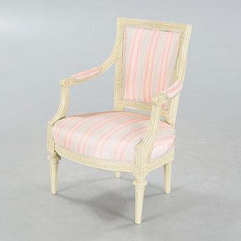 A gustavian armchair by Ephraim Stål, (Stockholm 1794-1820).