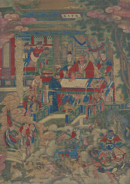 A large painting by anonymous artist, Qing dynasty, 18/19th century.
