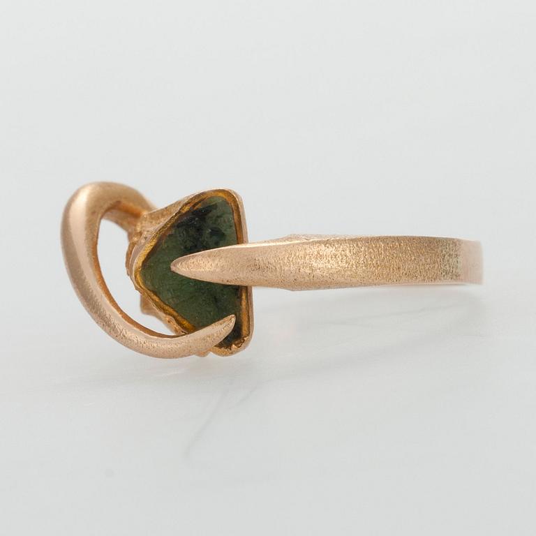 Björn Weckström, RING, 14K guld, "Siviang" zoisit, Lapponia 1975.