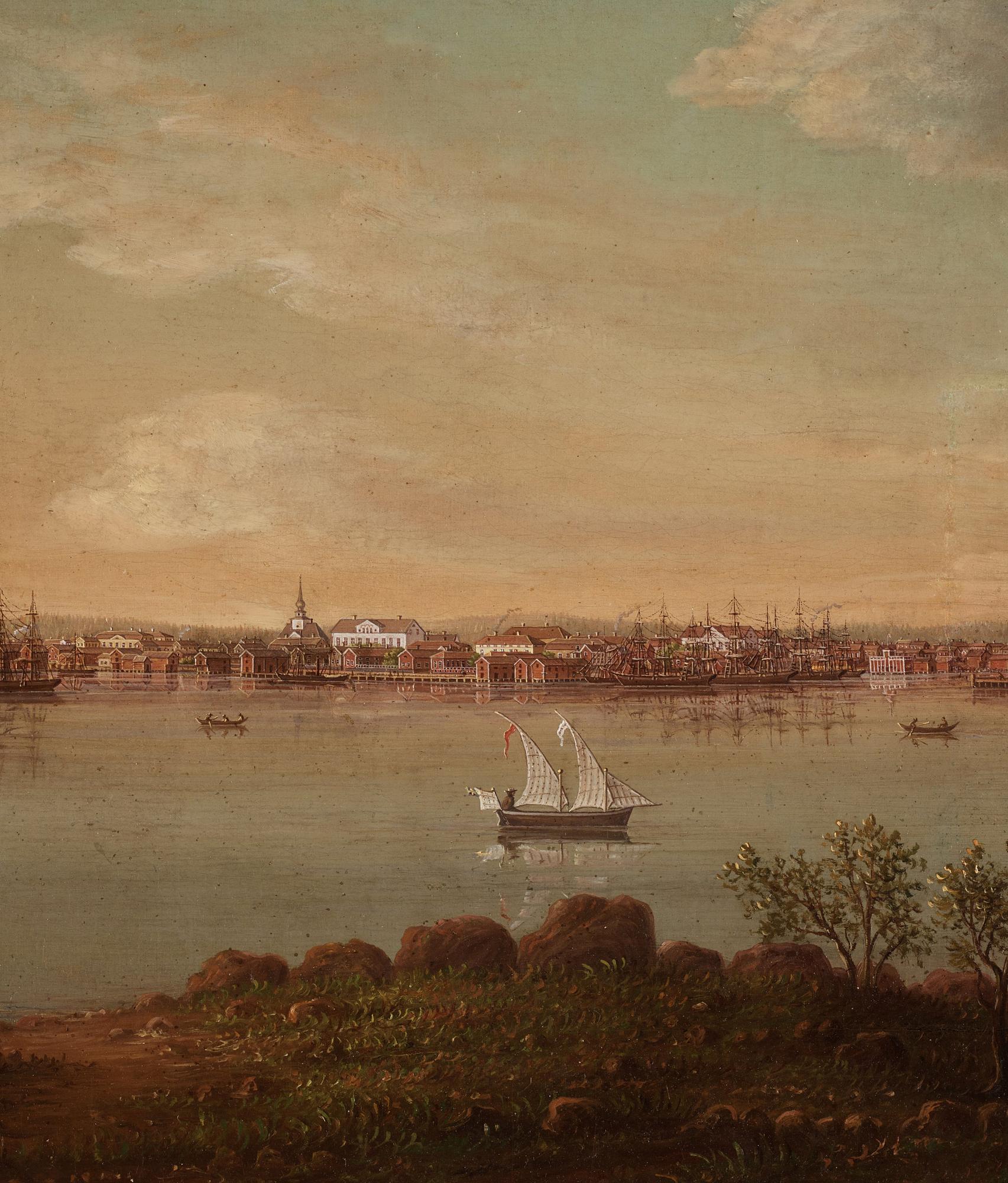 Albert Blombergsson, Vy över Hudiksvall från sydöst.