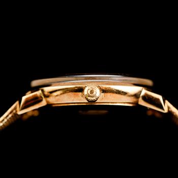 ARMBANDSUR, 14 k guld, Omega Automatic Deville. Total vikt med armband och urverk ca 98 gram.