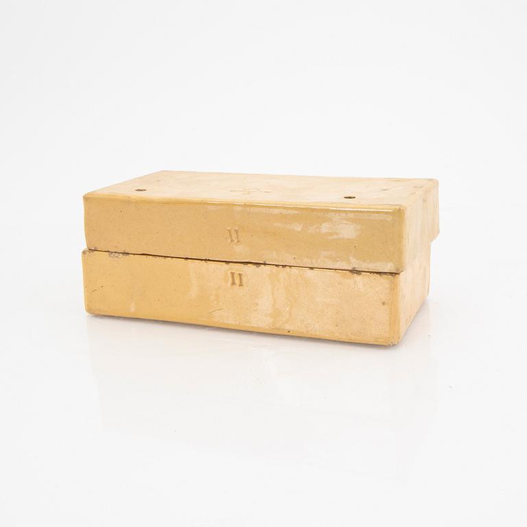 A set of five glazed earthenware moulds from Höganäs around 1900.