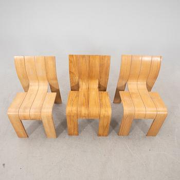 Gijs Bakker,  a set of six 1970s "Strip" chairs for Castelijn Netherlands.