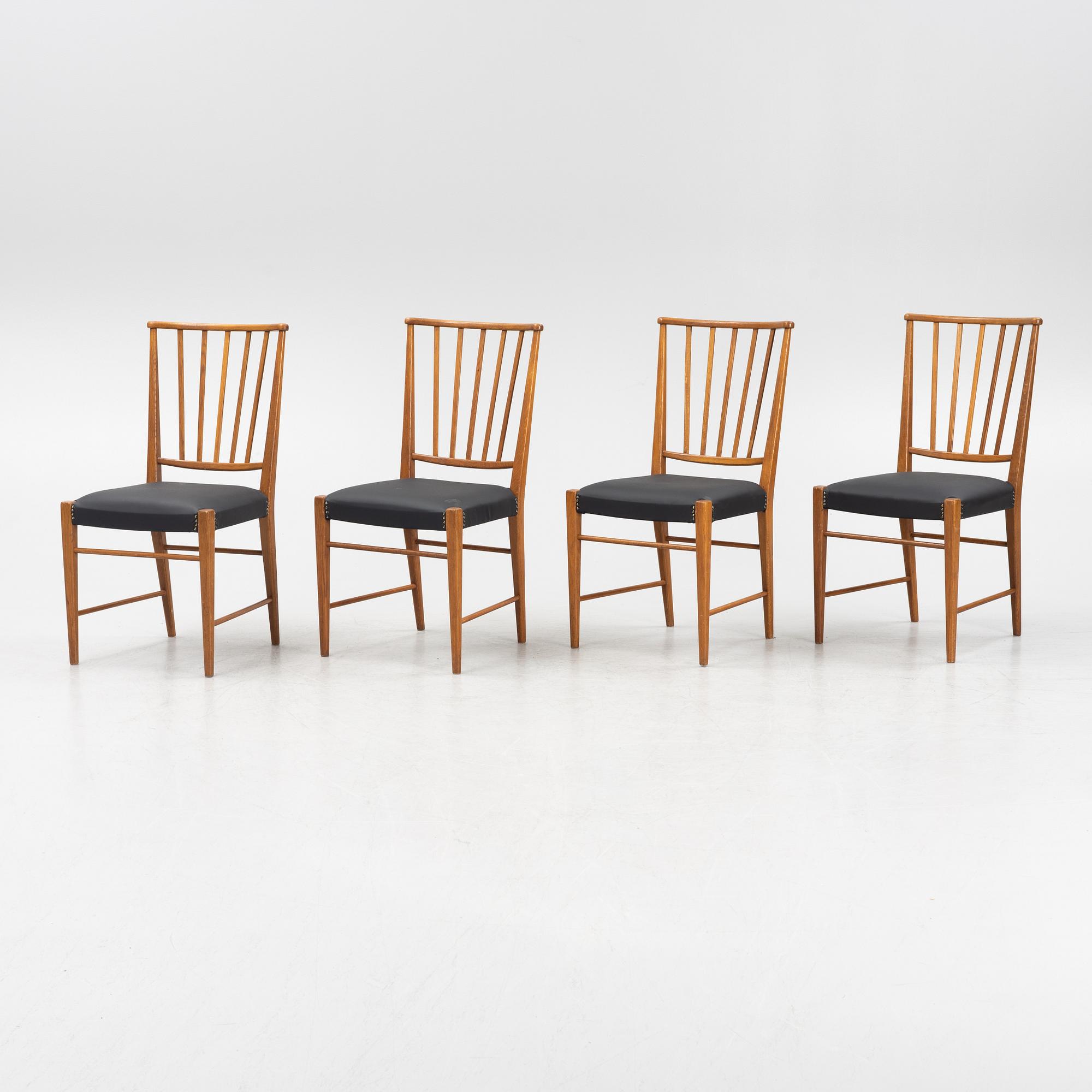 A set of four chairs, Farstrup, Denmark, 1950's/60's.