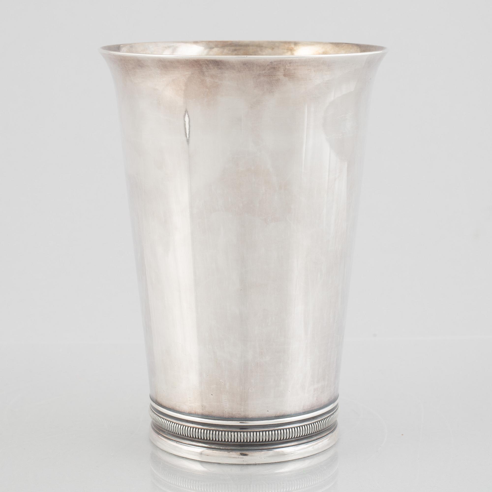 Just Andersen, a silver beaker, GAB, Stockholm 1931.