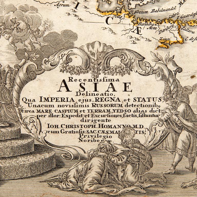 Johann Baptist Homann, “Recentissima Asiae Delineatio...", Nürnberg ca 1730.