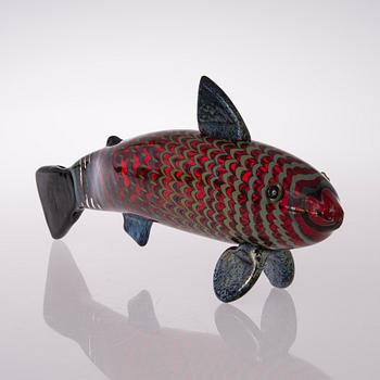A glass sculpture, signed Oiva Toikka, Nuutajärvi Notsjö, 91/150,