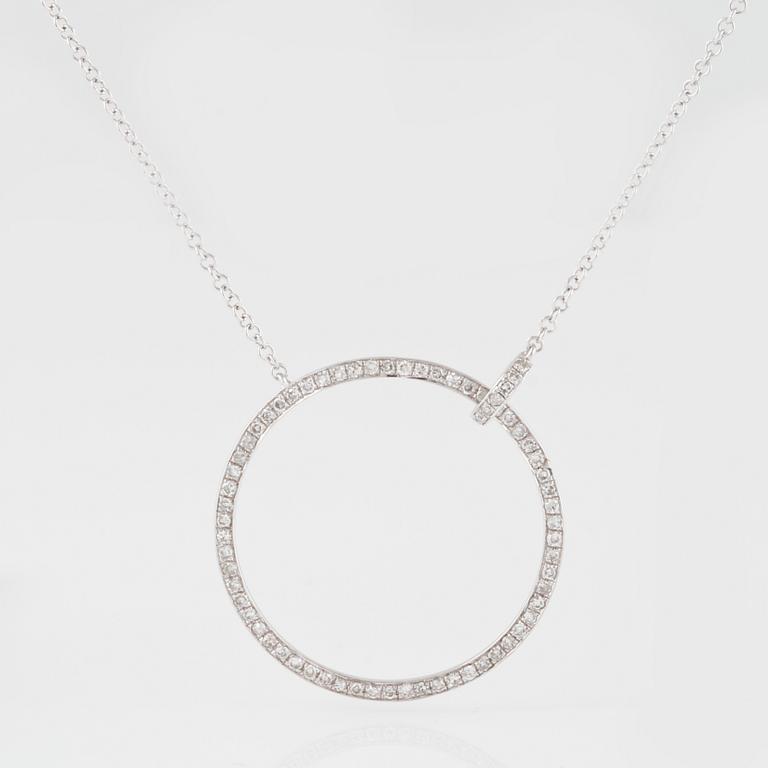 COLLIER, med briljantslipade diamanter ca 0.30 ct.