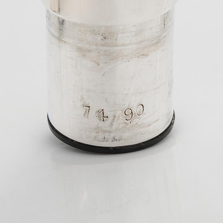 Tapio Wirkkala, a 'Nonstop' silver candelabrum, TW 432, numbered 74/90, for Kultakeskus, Hämeenlinna 2007.
