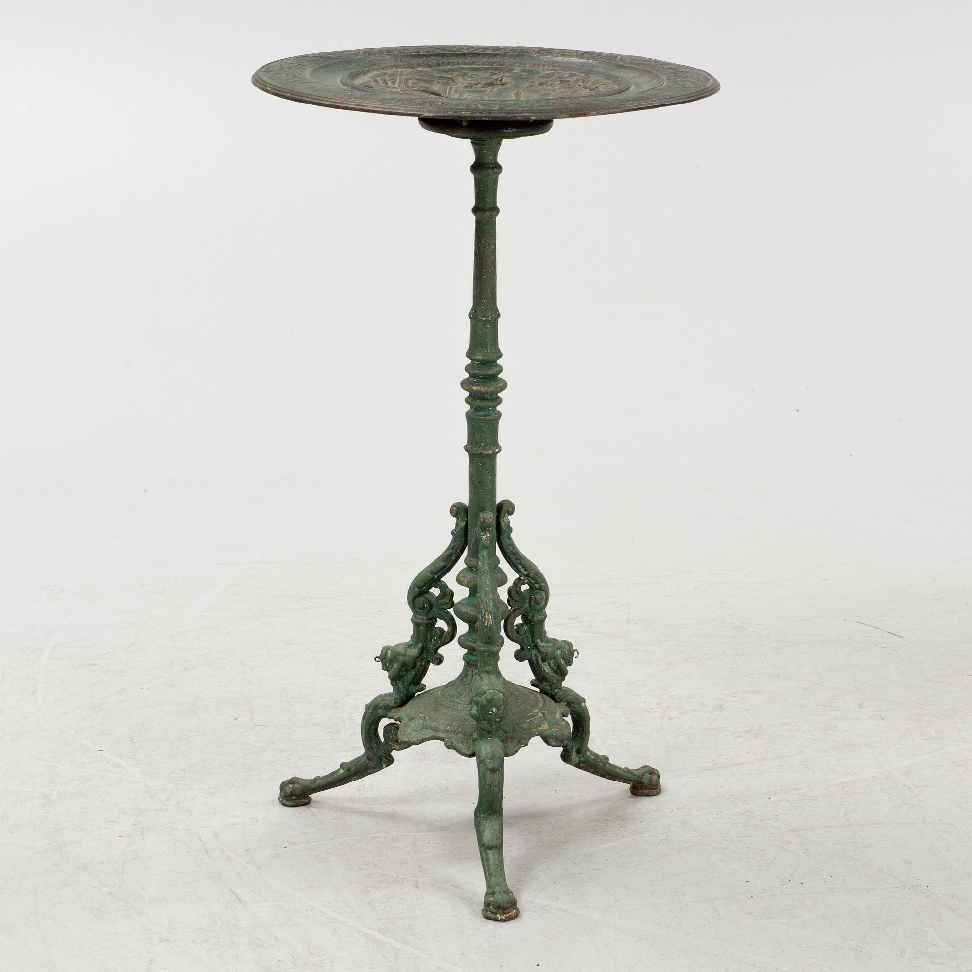 A cast iron table,  W.Wiklunds Gjutjern, Stockholm, around 1900.