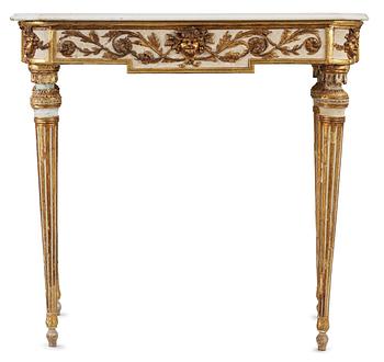 580. An Italien late 18th century console table.