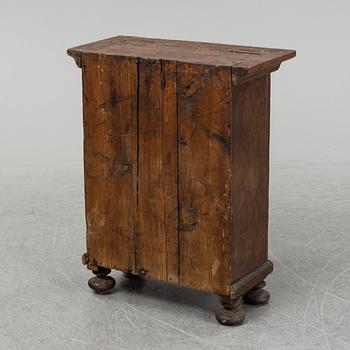 A painted cabinet, marked 1814.