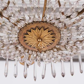 A late Gustavian seven-light chandelier, circa 1800.