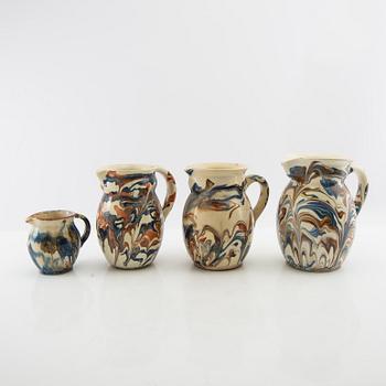 Andersson & Johansson pitcher 4 pcs Höganäs first half/mid 20th century.