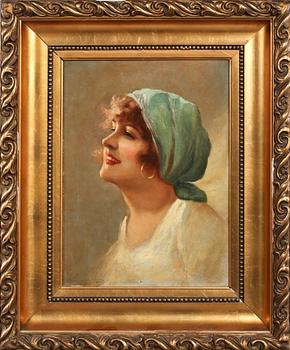 OKÄND KONSTNÄR, olja på duk, omkring 1900.