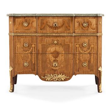 1156. A Gustavian late 18th century commode.