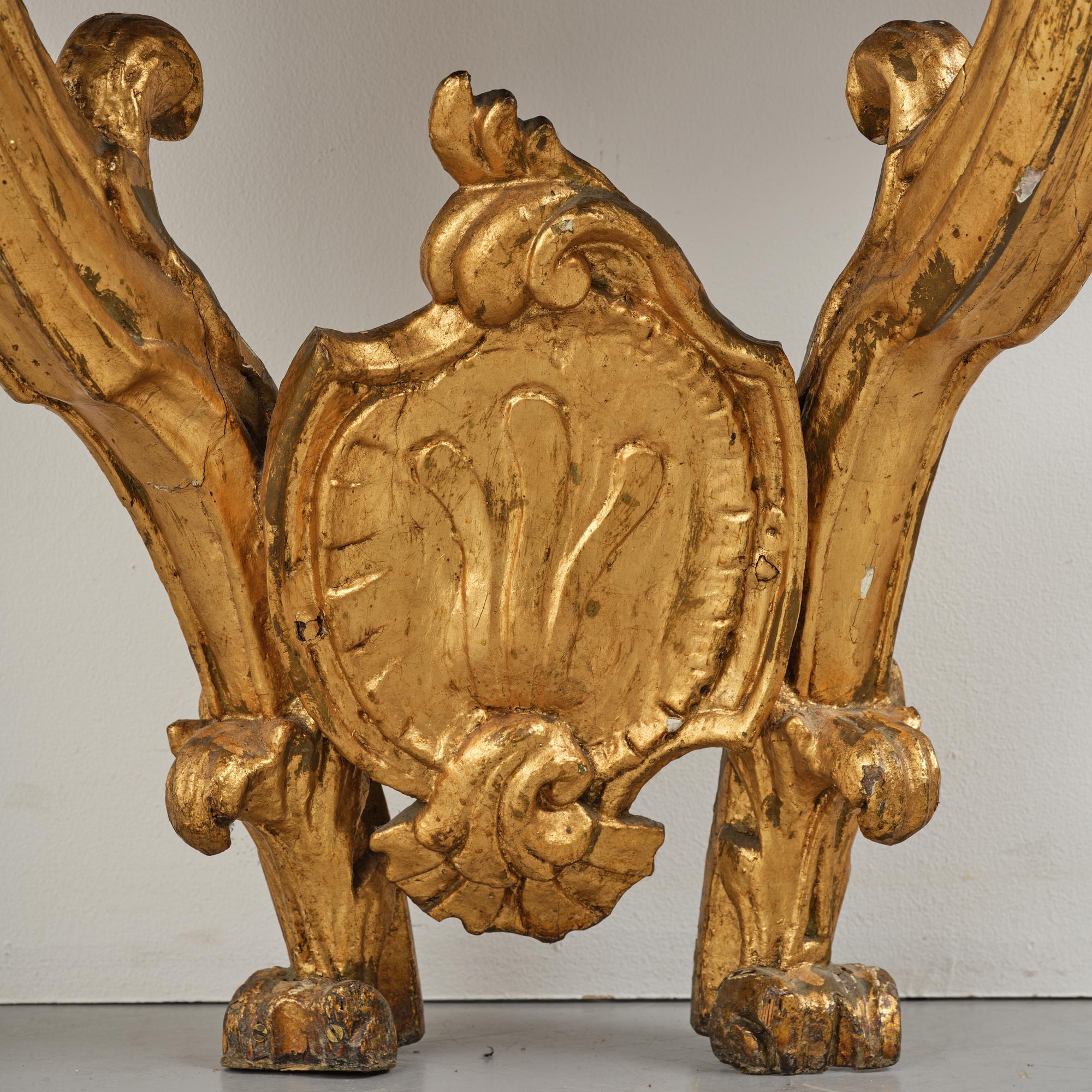 Konsolbord, troligen Danmark, 1700-talets andra hälft, Rokoko.