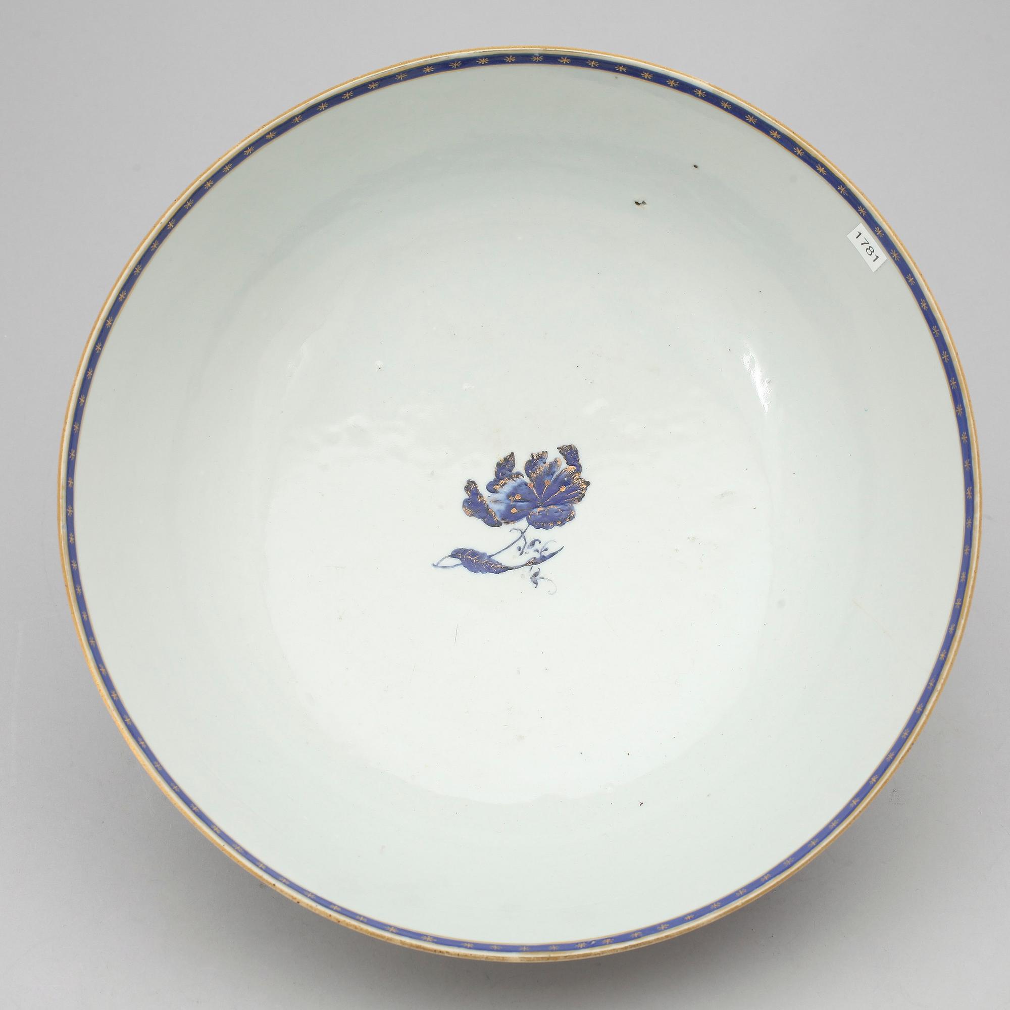 BÅLSKÅL, kompaniporslin, Jiaqing, (1796-1820).
