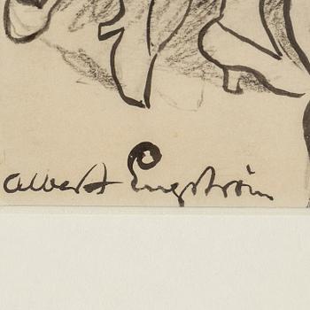 ALBERT ENGSTRÖM, ink drawings, 13, signed.