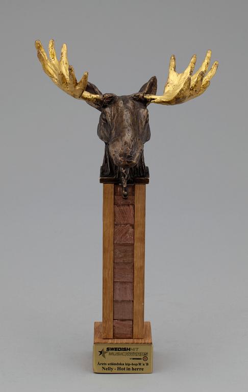 ERNST BILLGREN, skulptur/musikpris, brons och trä.