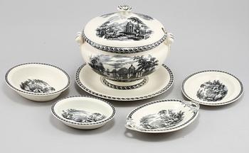 SERVISDELAR, 120 st, flintgods, Wedgwood, Etruria, England 1900-talets första hälft.