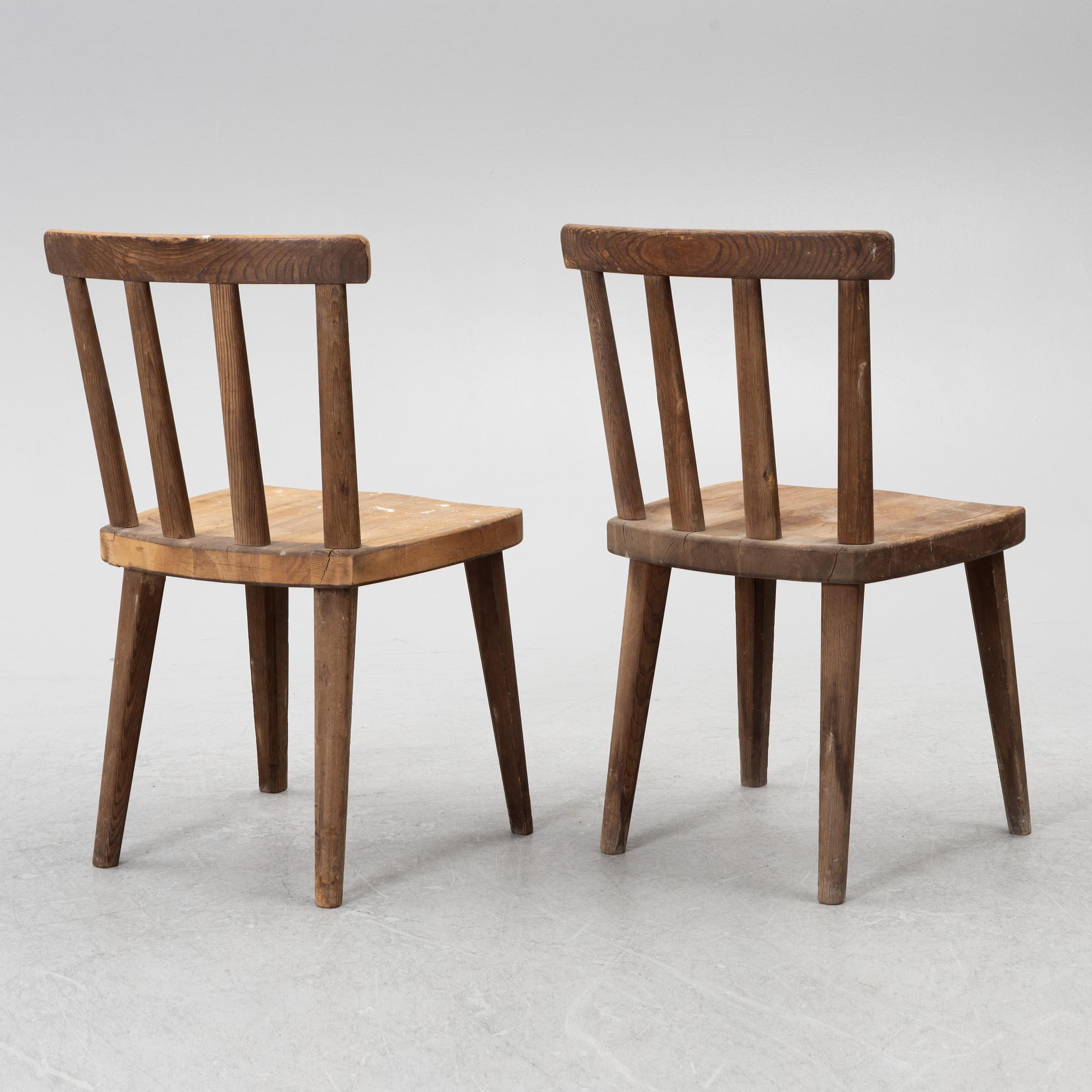 Axel Einar Hjorth, stolar, fyra stycken, "Utö", Nordiska Kompaniet, 1930-tal.