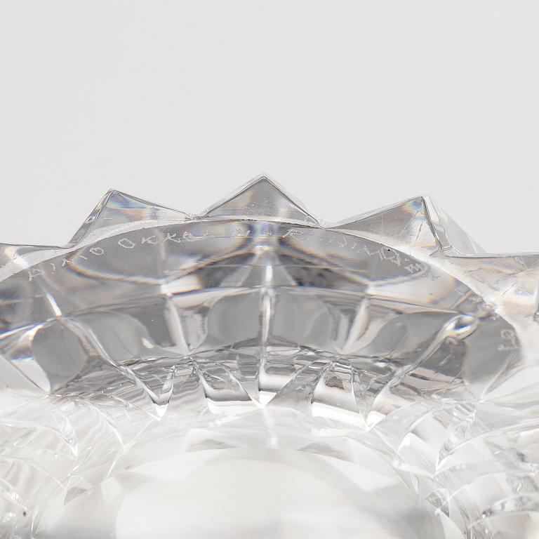 Aimo Okkolin, A 'Water lily' bowl, signed Aimo Okkolin Riihimäen Lasi Oy.