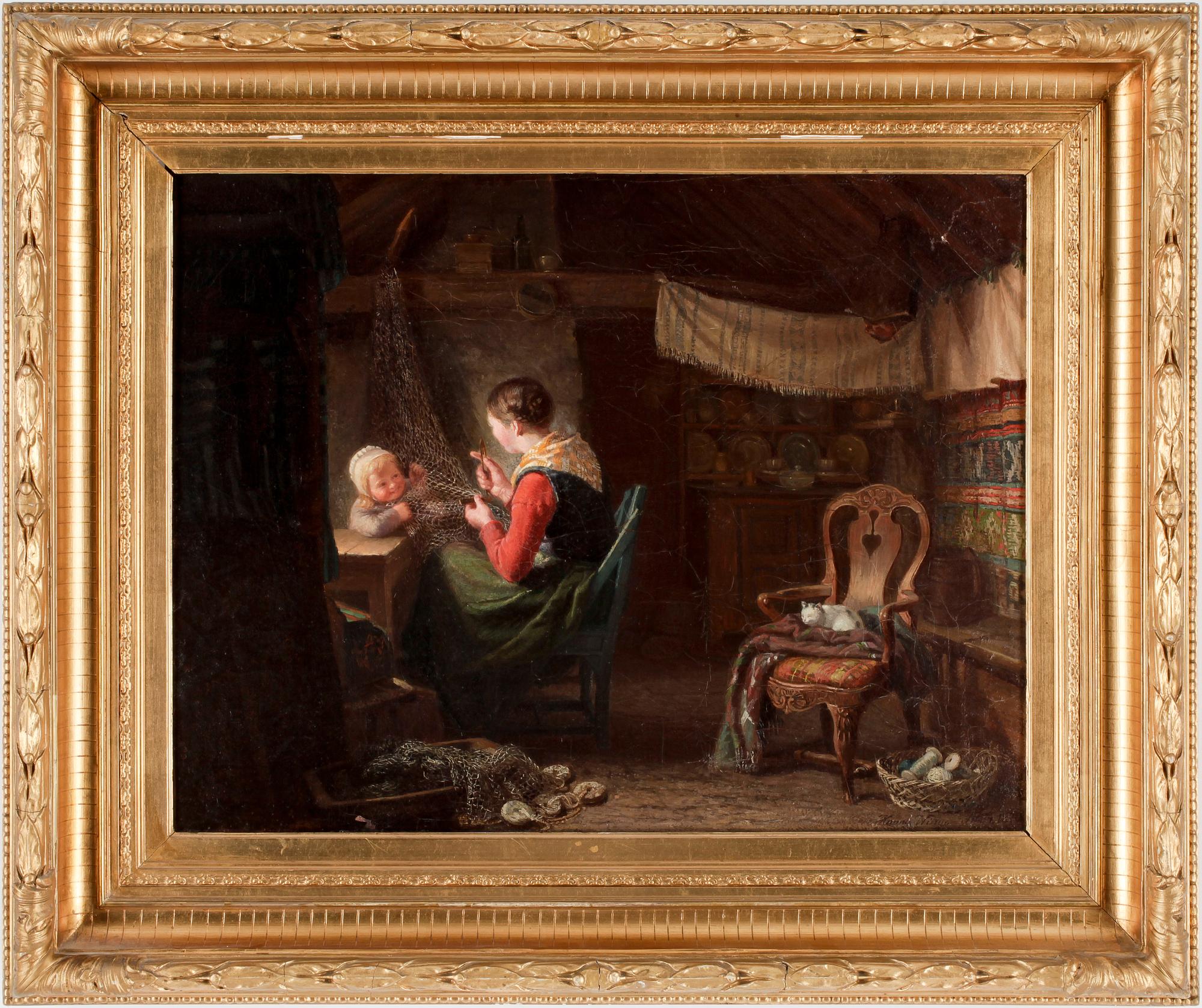 HANNA WINGE, olja på duk, sign o dat 1870.