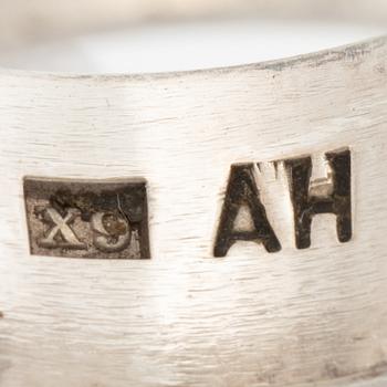 Anders Högberg, Ring, silver with faceted smoky quartz, Gothenburg 1972.