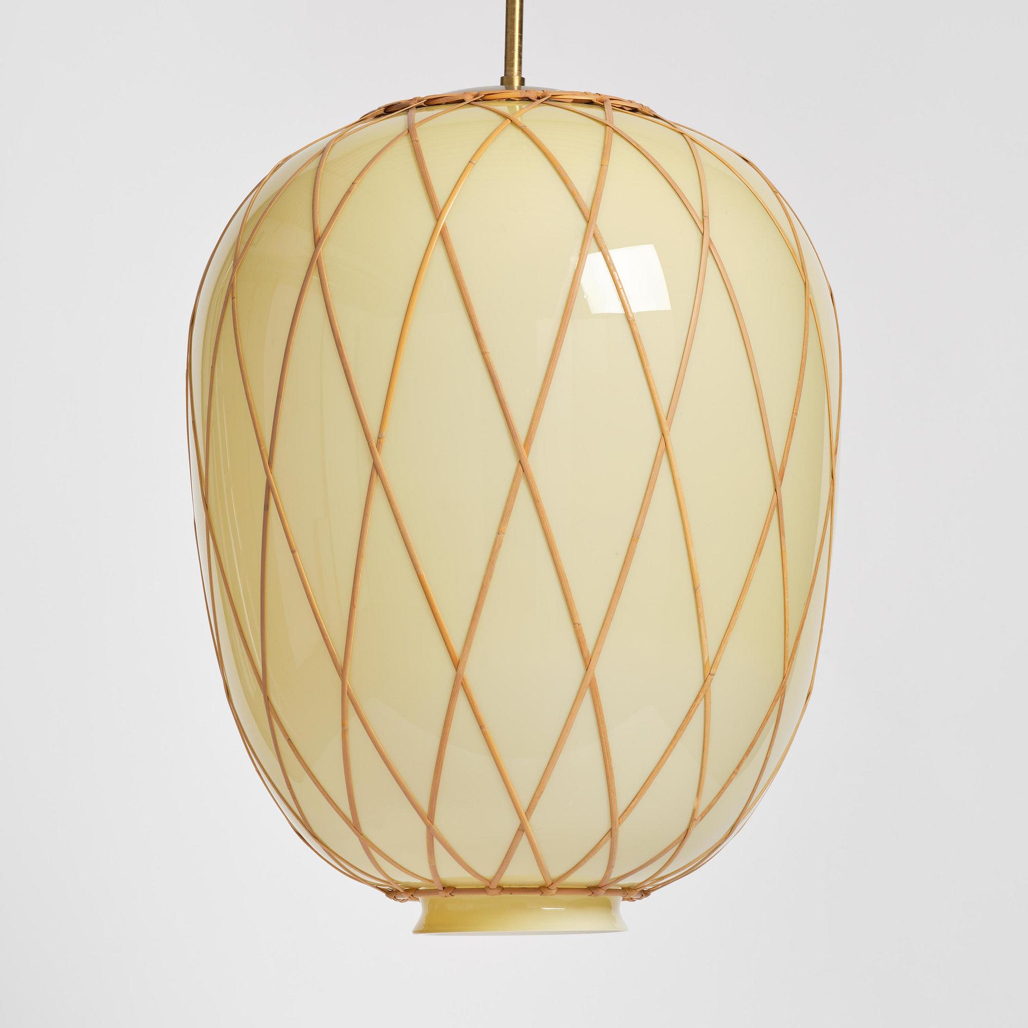 Harald Notini, a pair of ceiling lamps model 11555, Arvid Böhlmarks Lampfabrik, Stockholm, 1940s.