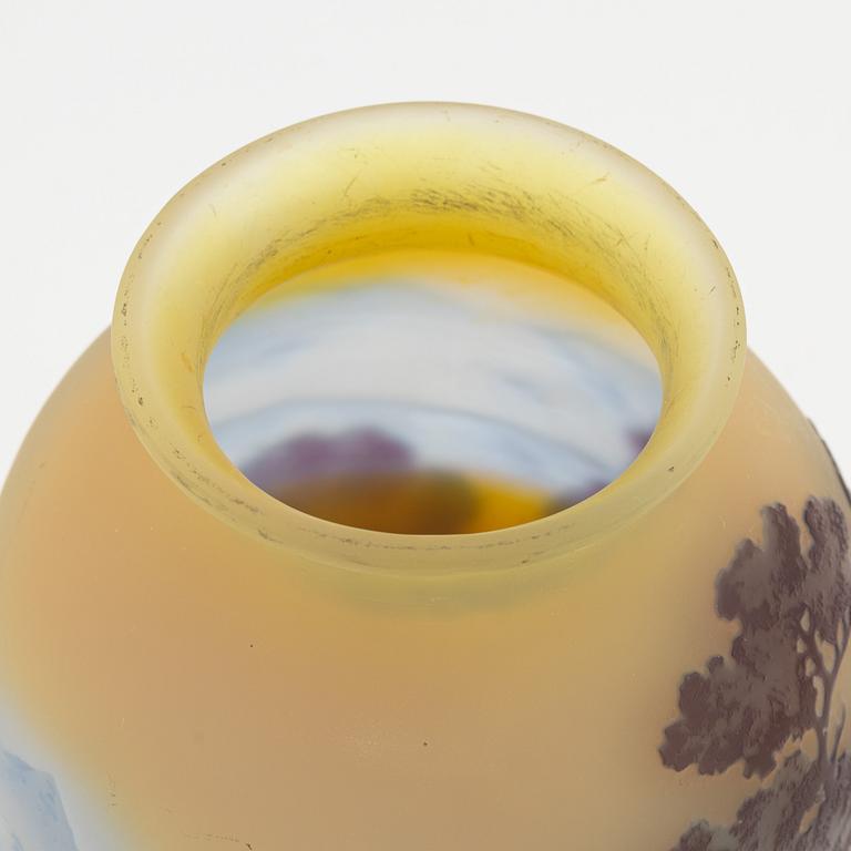 Emile Gallé, an Art Nouveau cameo glass vase, Nancy, France.