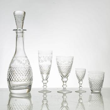 Fritz Kallenberg, glasservis, 28 delar, "Elvira Madigan", Kosta.
