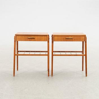 Bedside tables, a pair, 1950s/1960s.